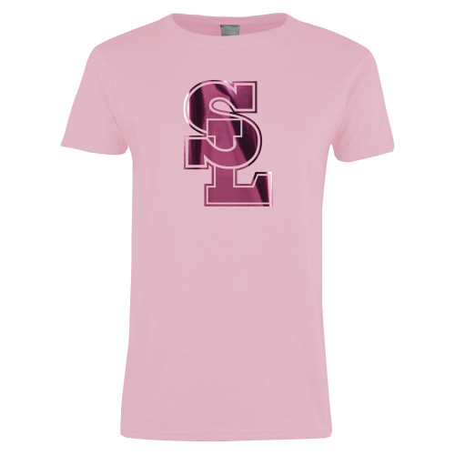  Womens Pink Short Sleeve Tee - Primary Mark Foil