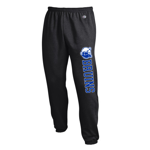 Salt Lake Comm College Champion Black Banded Bottom Sweatpants - Bruins w/ Mascot Head