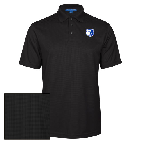  Black Performance Fine Jacquard Polo - Bear Head