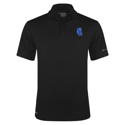  Columbia Black Omni Wick Drive Polo - Primary Mark
