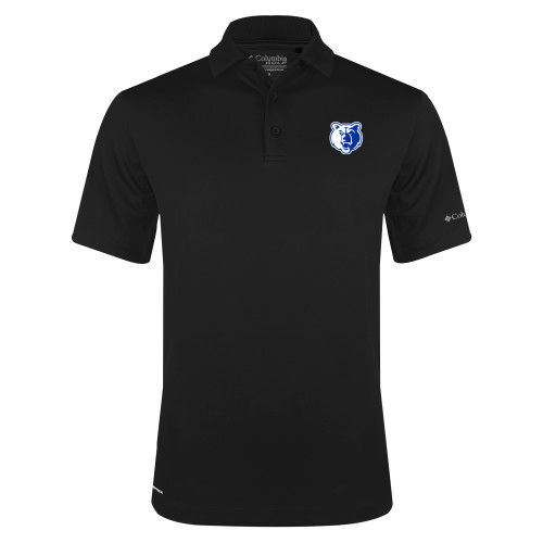 Columbia Black Omni Wick Drive Polo - Bear Head