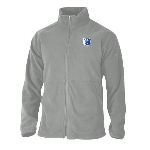  Columbia Grey Everest Ridge Fleece Full Zip Jacket - Bear Head