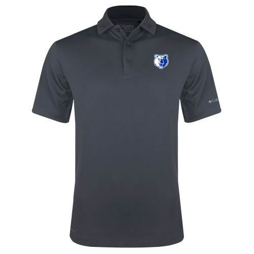  Columbia Charcoal Omni Wick Drive Polo - Bear Head