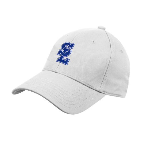  White Structured Adjustable Pro Style Hat - Primary Mark