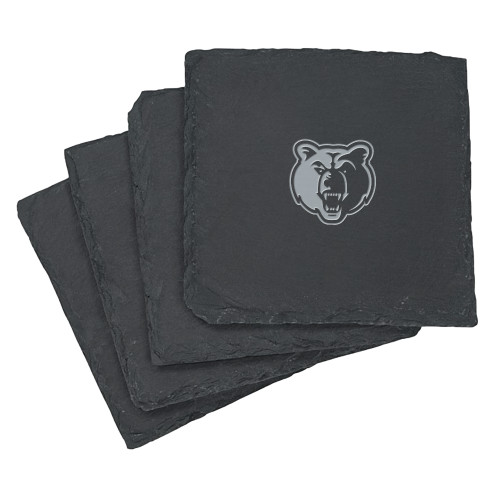  Slate Coaster Set - Bear Head Engraved