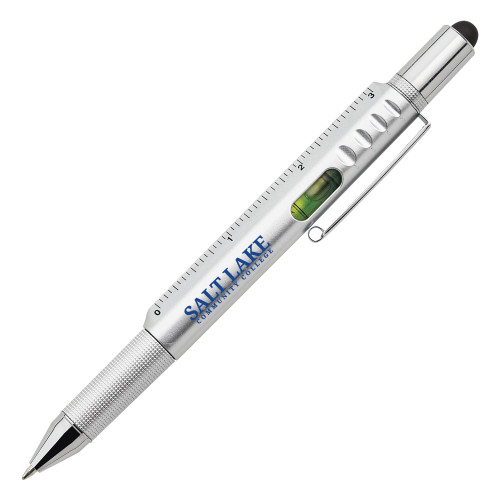  6 in 1 Silver Ballpoint Pen - Wordmark