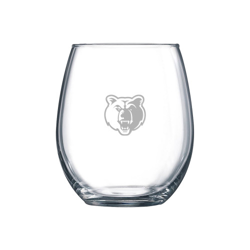  Libbey Stemless Glass 17oz - Bear Head Engraved