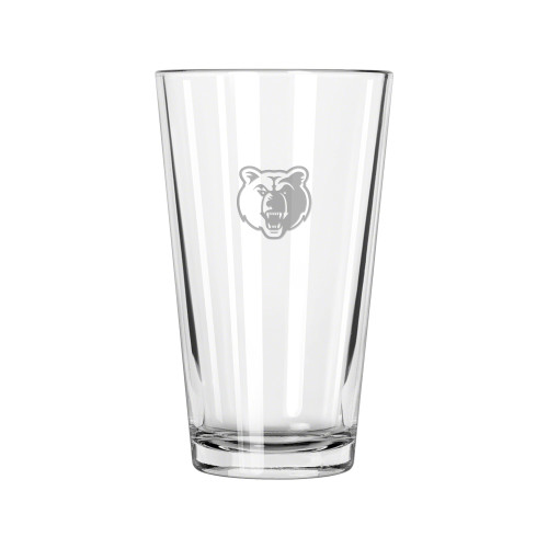  Libbey Glass 16oz - Bear Head Engraved