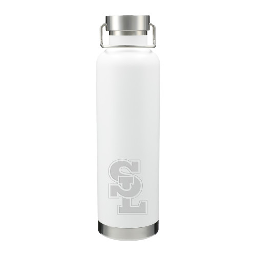  Thor Copper Vacuum Insulated White Bottle 32oz - Primary Mark Engraved