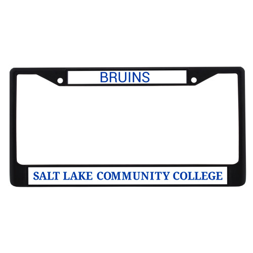  Metal License Plate Frame in Black - Flat Word Mark