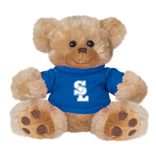  Plush Big Paw 8 1/2 inch Brown Bear w/Royal Shirt - Primary Mark