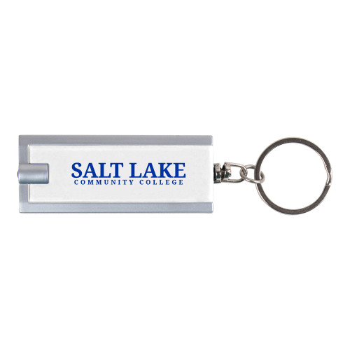  Turbo White Flashlight Key Holder - Wordmark