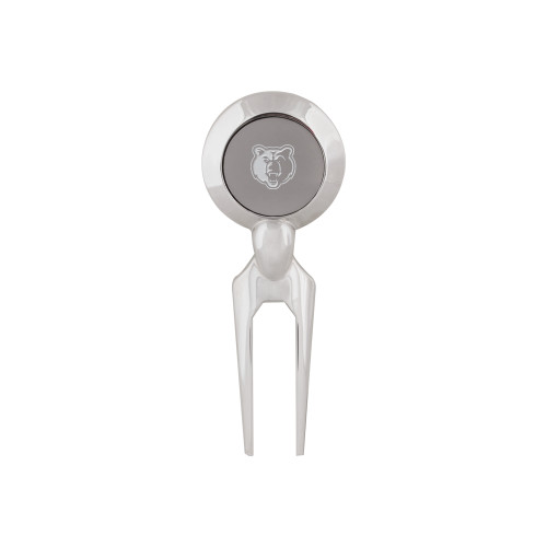  Silver Divot Tool/Ball Marker - Bear Head Engraved