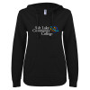 Thumbnail image for  ENZA Womens Black V Notch Raw Edge Fleece Hoodie