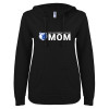 Thumbnail image for  ENZA Womens Black V Notch Raw Edge Fleece Hoodie