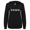Thumbnail image for  ENZA Womens Black V Notch Raw Edge Fleece Hoodie