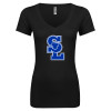 Thumbnail image for  Next Level Womens Black Ideal V Tee