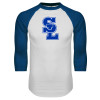 Thumbnail image for  White/Royal Raglan Baseball T Shirt