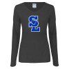 Thumbnail image for  Womens Dark Heather Long Sleeve V Neck Tee 