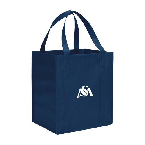  Non Woven Navy Grocery Tote - SM Athletics Interlock