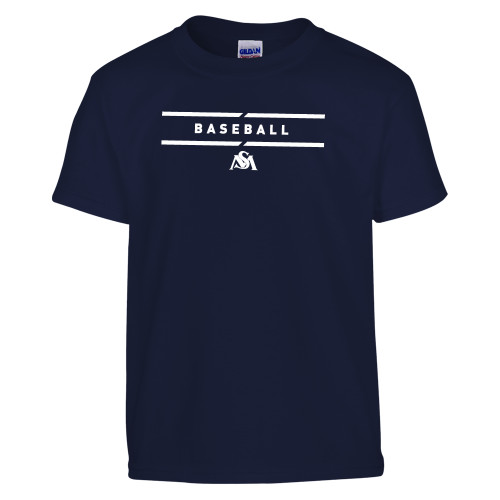  Youth Navy T Shirt - SM Baseball