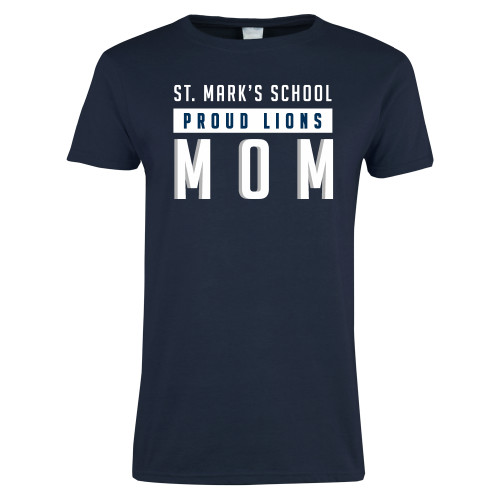  Womens Short Sleeve Navy Tee - Proud Mom