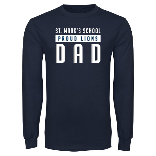  Navy Long Sleeve T-Shirt - Proud Dad