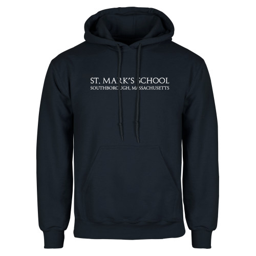  Navy Fleece Hoodie - St. Marks Wordmark