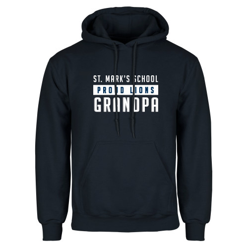  Navy Fleece Hoodie - Proud Grandpa