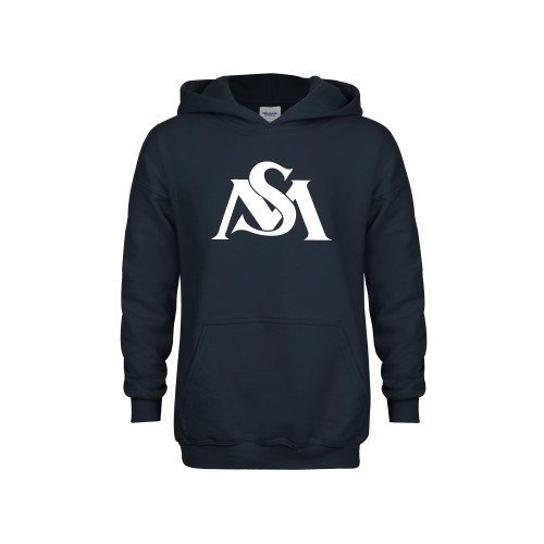  Youth Navy Fleece Hoodie - SM Athletics Interlock