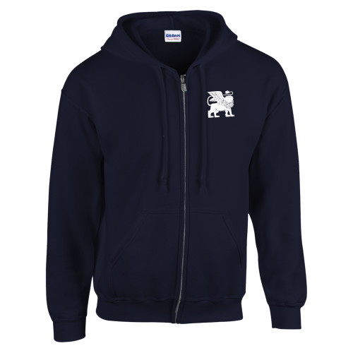  Navy Fleece Full Zip Hoodie - Lions