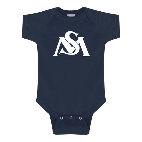  Navy Infant Onesie - SM Athletics Interlock