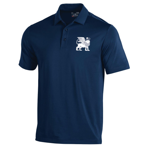  Under Armour Navy Performance Polo - Lions