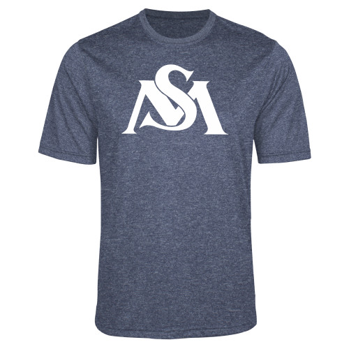  Navy Heather Performance Contender Tee - SM Athletics Interlock