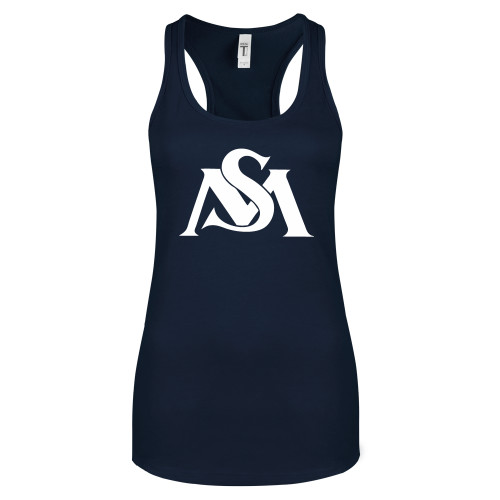  Next Level Womens Navy Racerback Tank  - SM Athletics Interlock
