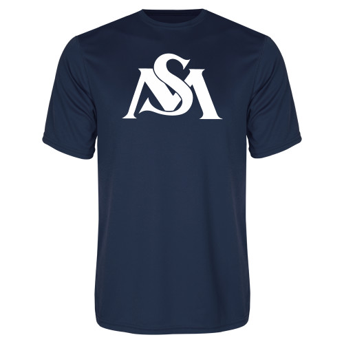  Navy Performance Tee - SM Athletics Interlock