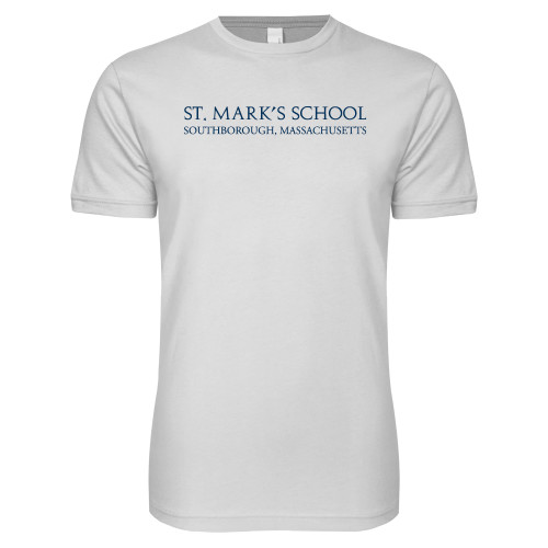  Next Level White SoftStyle T Shirt - St. Marks Wordmark