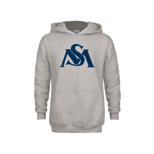  Youth Grey Fleece Hood - SM Athletics Interlock