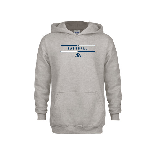  Youth Grey Fleece Hood - SM Baseball