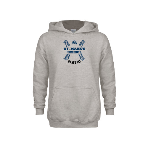  Youth Grey Fleece Hood - St. Marks Baseball