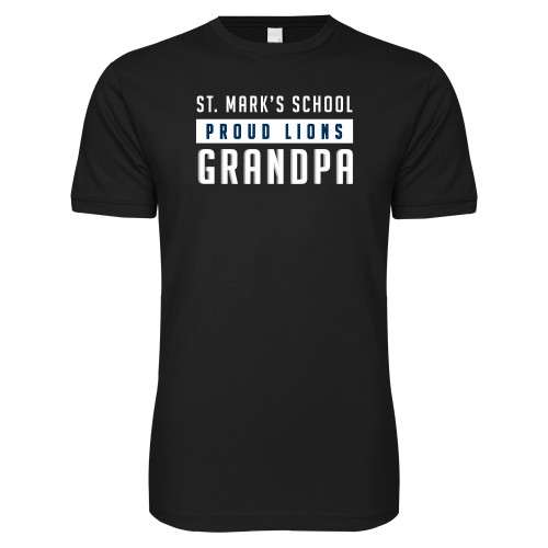  Next Level Black SoftStyle T Shirt - Proud Grandpa