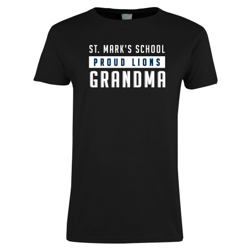  Womens Black Short Sleeve Tee - Proud Grandma