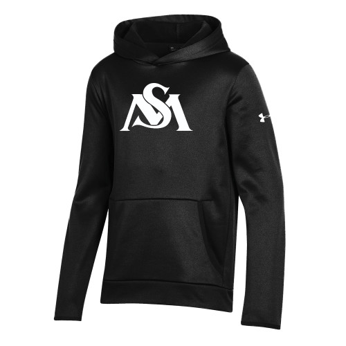 Under Armour Youth Black Fleece Hoodie - SM Athletics Interlock