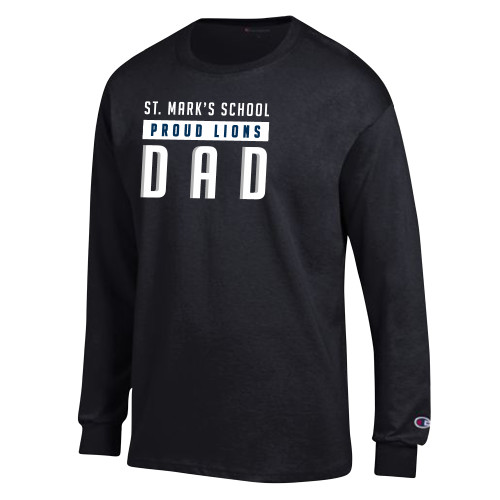  Champion Black Long Sleeve T Shirt - Proud Dad