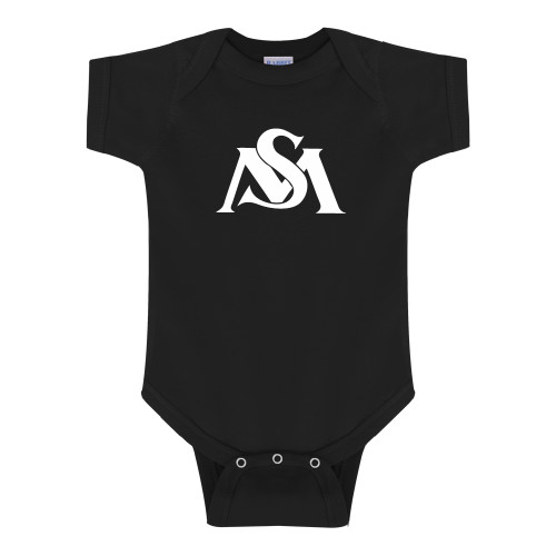  Black Infant Onesie - SM Athletics Interlock