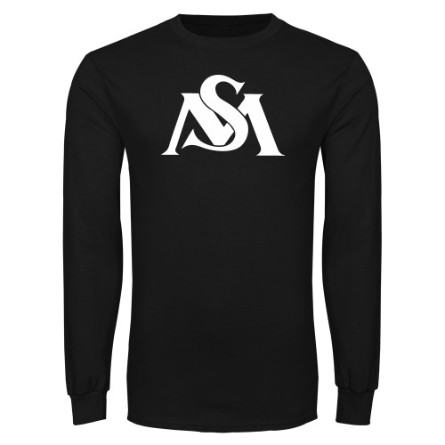  Black Long Sleeve T Shirt - SM Athletics Interlock