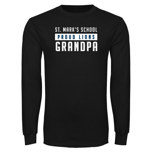  Black Long Sleeve T Shirt - Proud Grandpa