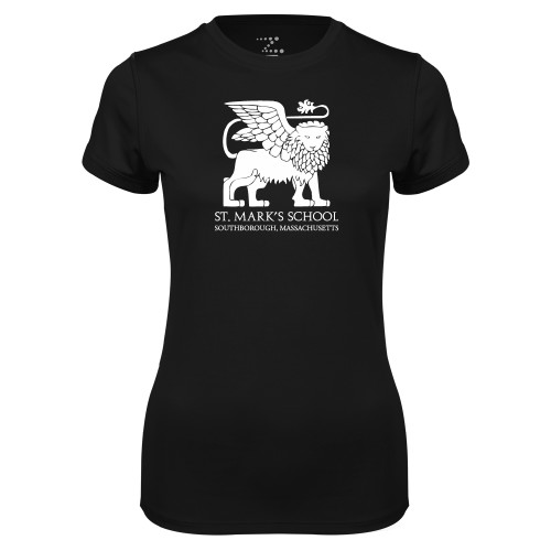  Womens Black Performance Tee - St. Marks Southborough