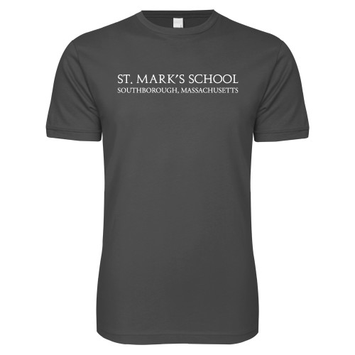  Next Level Charcoal SoftStyle T Shirt - St. Marks Wordmark