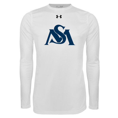  Under Armour White Long Sleeve Tech Tee - SM Athletics Interlock